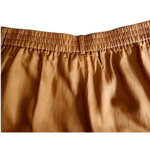 Torrid Plus-size Stretchy Linen Blend High Rise Brown Shorts with Pockets Size24 - Picture 8 of 15